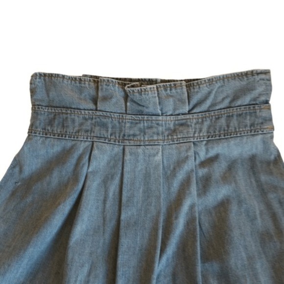 Y2K Baby Phat Paperbag Denim Skirt with Silver Embellished‎ Buttons Size 11 Jrs - Picture 4 of 6